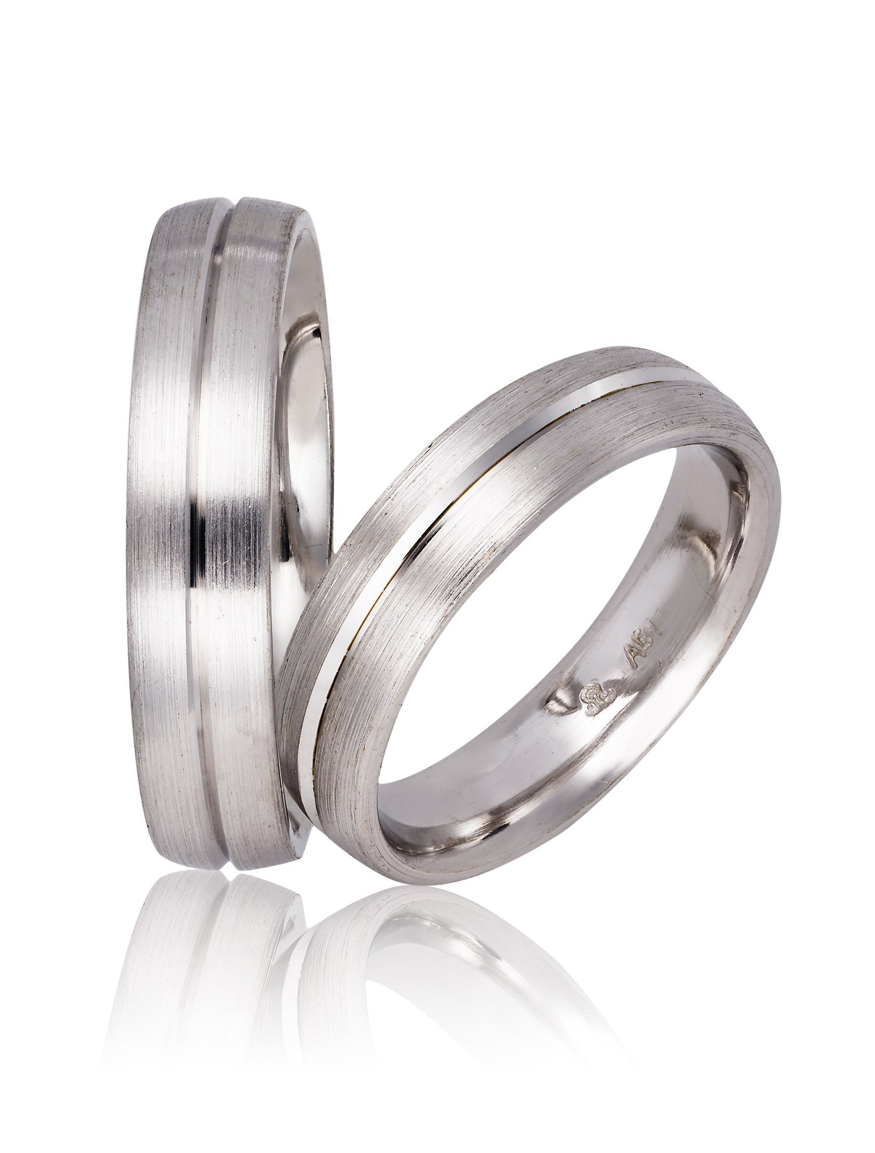 White gold wedding rings 5mm (code 731)
